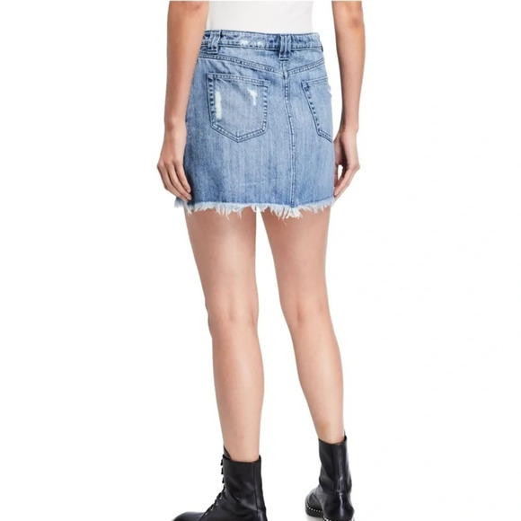 evermore denim skirt size 5 distressed - Picture 1 of 5